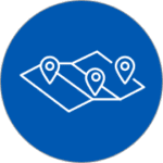 Circle indoor positioning services icon