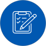 Circle standard operating procedures icon