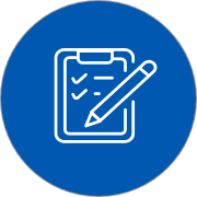 Circle standard operating procedures icon