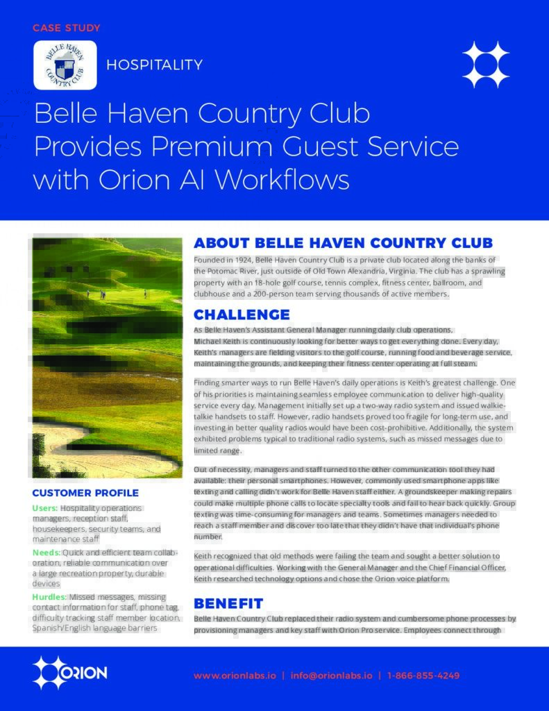 Belle Haven Country Club Case Study