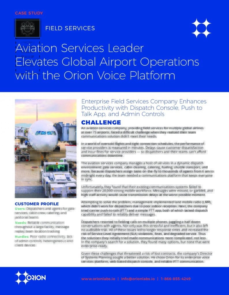 Field Services Case Study