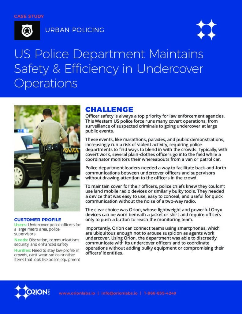 Urban Policing Case Study