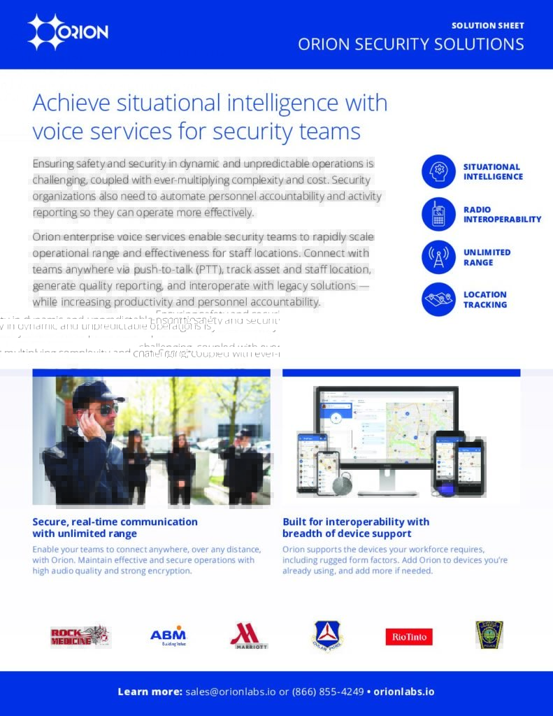 Security Solution Sheet