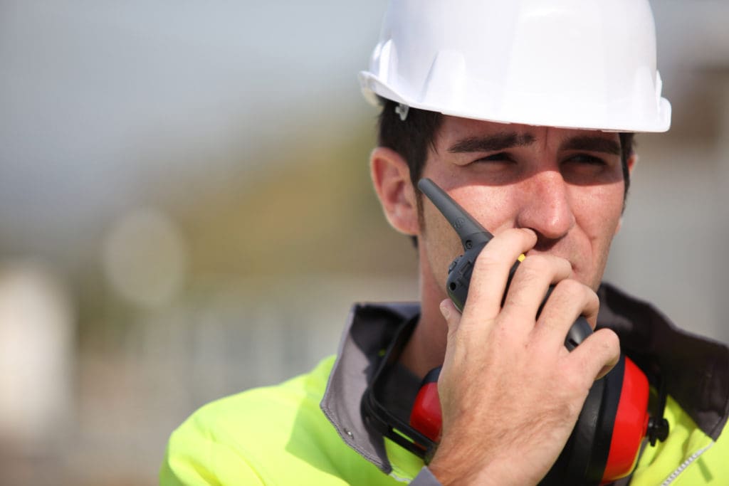 Construction foreman using outdated radio