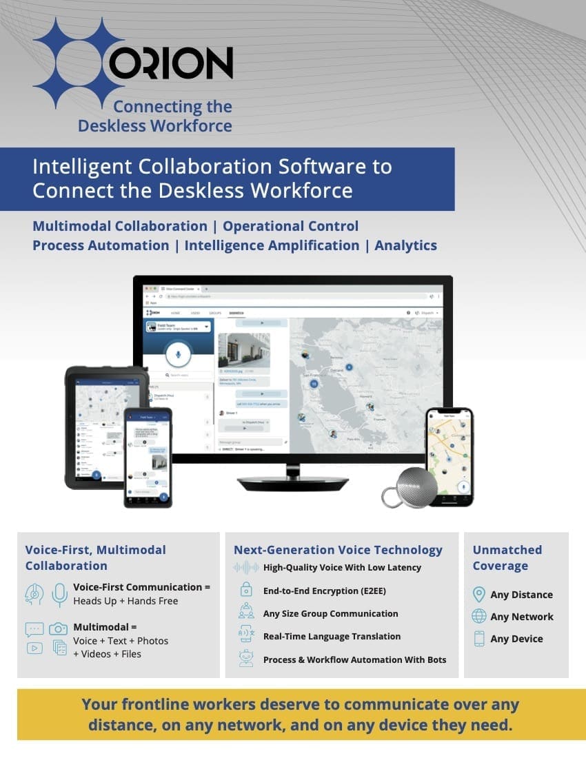 Orion Corporate Fact Sheet