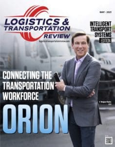 Cover image for Logistics and Transportation Review featuring Orion CEO Gregory Taylor