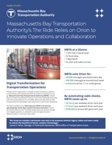 MBTA - Public Transit Case Study - Massachusetts Bay Transit Authority - Orion