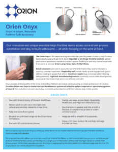 Onyx Fact Sheet